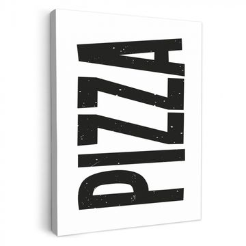 Canvas schilderij - Pizza - Japandi - Decoratie - Vintage