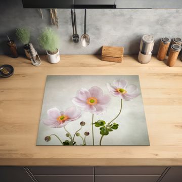 Inductie beschermer - Antieke Roze Anemoon Schilderij