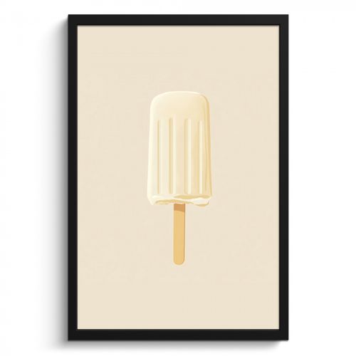 Poster met lijst - Minimalistisch - Waterijsje - Stokje - Beige