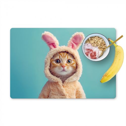 Placemat vinyl - Paashaas - Kat - Kostuum