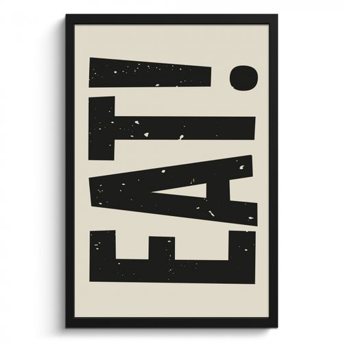 Poster met lijst - Eten - zwart - Japandi - Wit