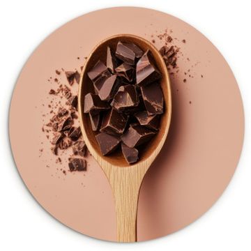 Muurcirkel - Chocola - Hout - Lepel