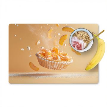 Placemat vinyl - Peach - Eten - Taart - Oranje
