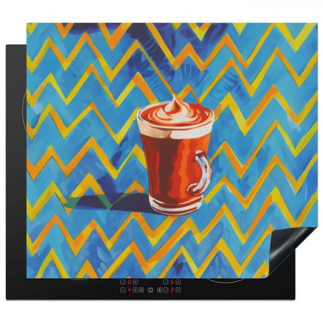 Inductie beschermer - Mok - Koffie - Zigzag - Slagroom