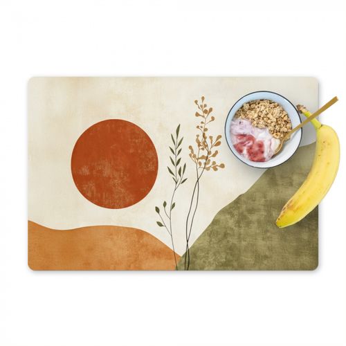 Placemat vinyl - Zon - Abstract - Takken - Oranje