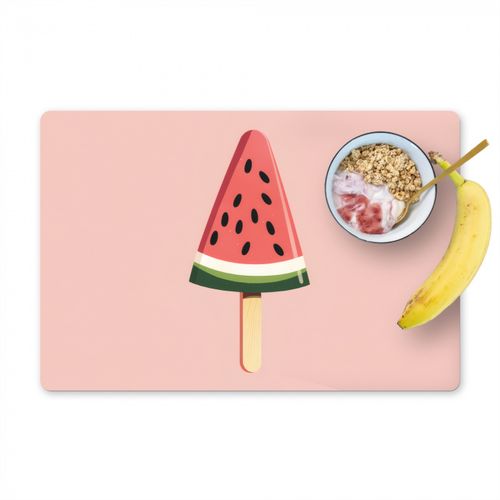 Placemat vinyl - Watermeloen - Ijsje - Pitjes - Rood