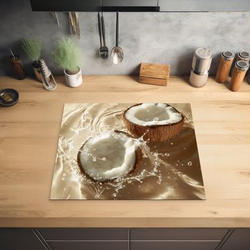 Inductie beschermer - Kokosnoot - Water - Beige - Spetters