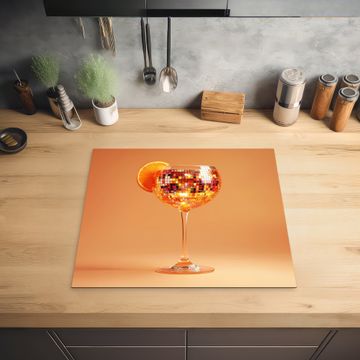 Inductie beschermer - Drank - Oranje - Glitter - Disco