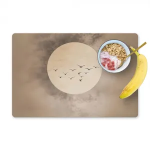 Placemat vinyl - Vogel - Beige - Japandi