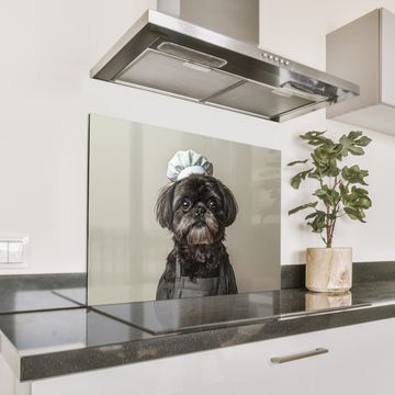 Kokskleding - Zwart - Hondje