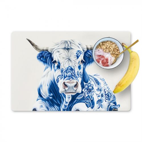 Placemat vinyl - Delfts Blauwe Stier