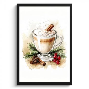 Poster met lijst - Winter - Koffie - Warm - Decoratie