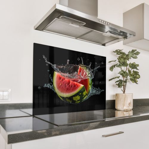 Spatscherm Aluminium - Watermeloen - Zwart - Water - Fruit - Meloen