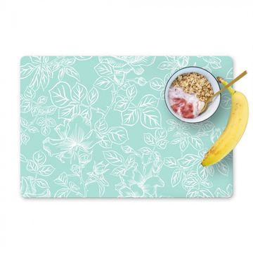 Placemat vinyl - Mintgroene Botanische Ets