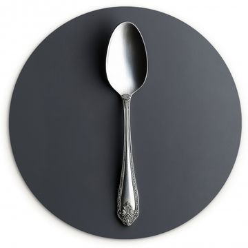 Muurcirkel - Zilver - Metaal - Lepel