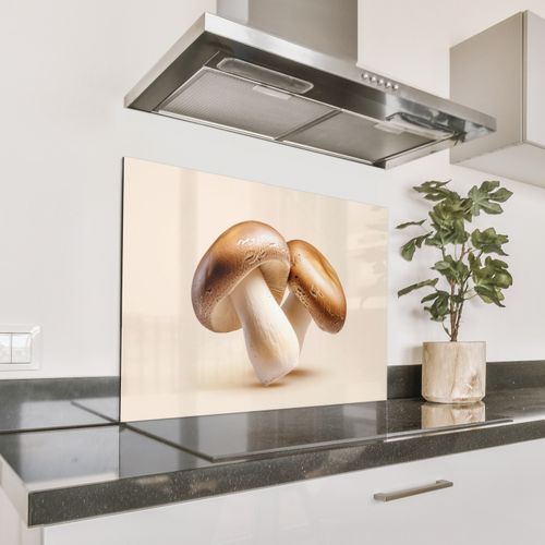 Spatscherm Aluminium - Champignons - Zacht - Beige
