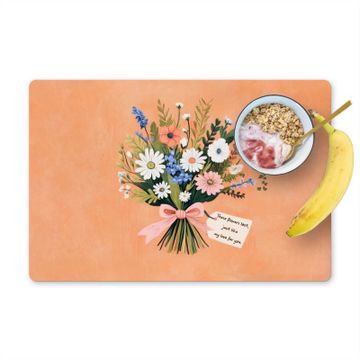 Placemat vinyl - Boeket - Strikje - Quote