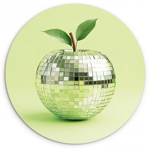 Muurcirkel - Groen - Disco - Decoratie - Appel