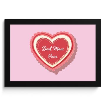 Poster met lijst - Tekst - Hartje - Moeder - Roze