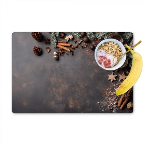 Placemat vinyl - Kaneel - Christmas - Bruin - Brons