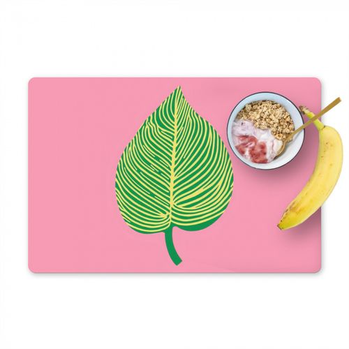 Placemat vinyl - Illustratie - Blad - Minimalistisch - Groen