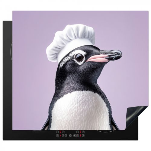 Inductie beschermer - Pinguïn - Koksmuts - Lief - Paars