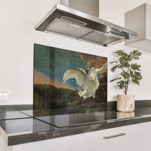 Spatscherm Aluminium - De bedreigde Zwaan