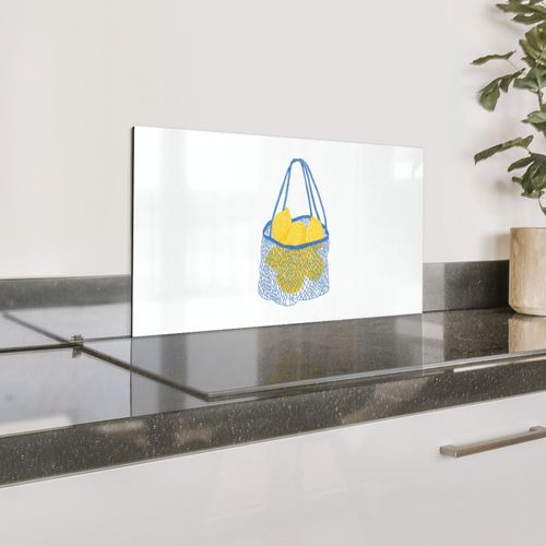 Tas - Blauw - Citroenen - Illustratie