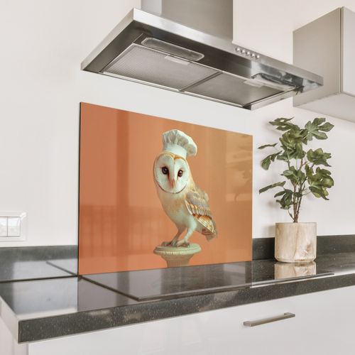 Spatscherm Aluminium - Kerkuil - Koksmuts - Oranje - Vogel