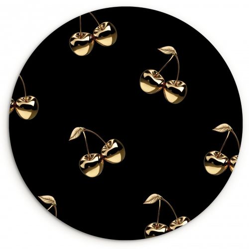 Muurcirkel - Patroon - Kersen - Goud - Chrome