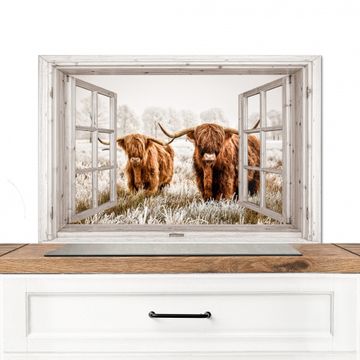 Spatscherm Aluminium - Winterse Ontmoeting