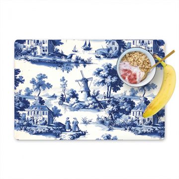 Placemat vinyl - Idyllisch Blauw Landtafereel