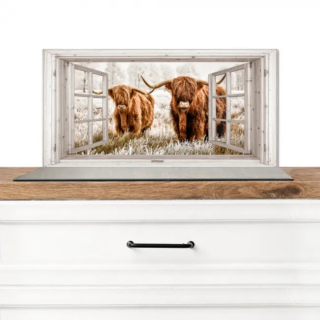 Winterse Ontmoeting Spatscherm Aluminium klein -3d_zonderpan