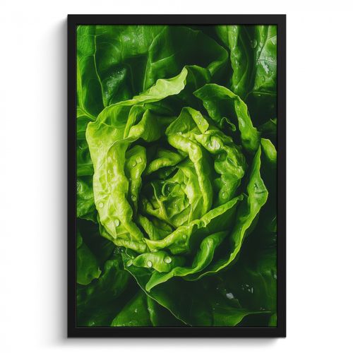 Poster met lijst - Groente - Sla - Groen