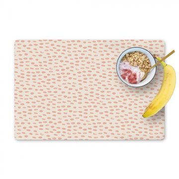 Placemat vinyl - Speelse Terracotta Stippen