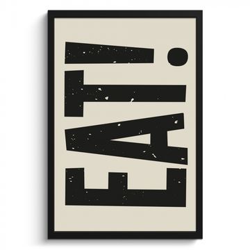 Poster met lijst - Eten - zwart - Japandi - Wit