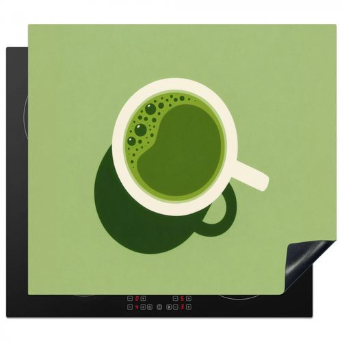 Inductie beschermer - Minimalistisch - Kopjes - Matcha -Groen