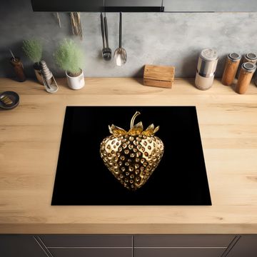 Inductie beschermer - Aardbei - Goud - Zwart - Chrome