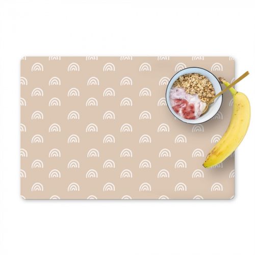 Placemat vinyl - Minimalistische Regenboogsymmetrie