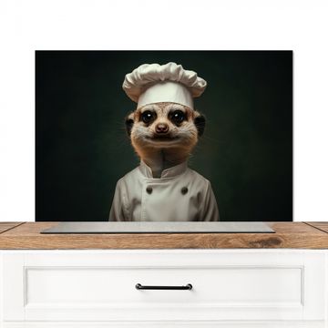 Spatscherm Aluminium - Dier - Kok - Stokstaartje