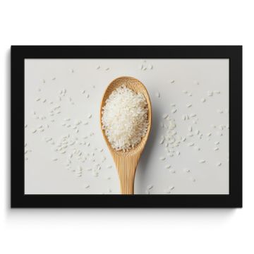 Poster met lijst - Hout - Lepel - Rijst