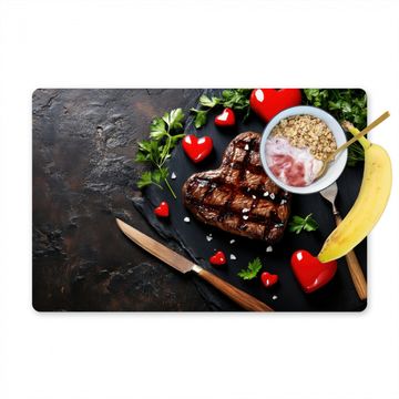 Placemat vinyl - Steak - Hart - Bestek