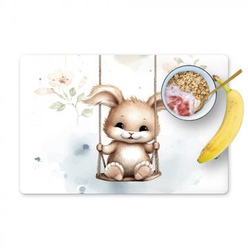 Placemat vinyl - Konijn - Baby dier - Kinderen - Kinderkamer - Babykamer