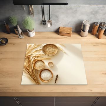 Inductie beschermer - Granen - Hout - Kom - Beige
