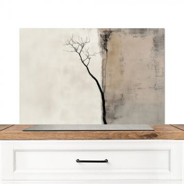 Spatscherm Aluminium - Wabi sabi - Plant - Beige