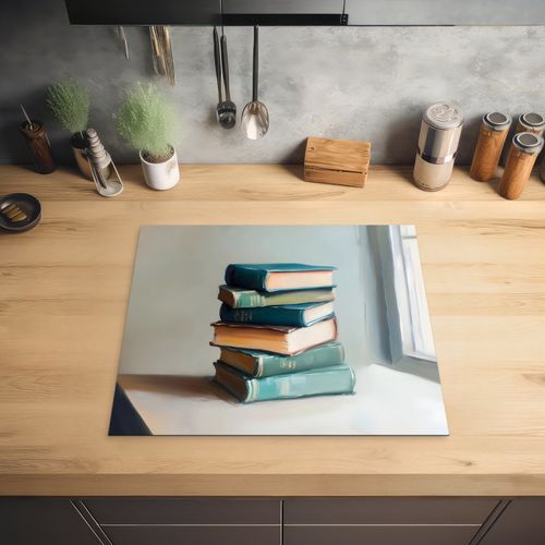 Inductie beschermer - Stapel - Boeken - Groen - Daglicht