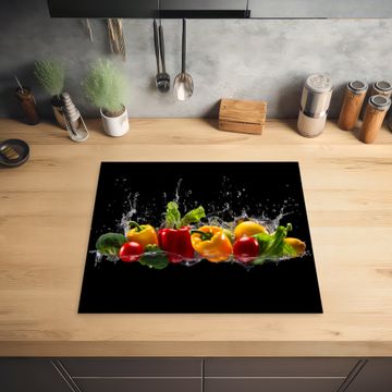 Inductie beschermer - Paprika - Water - Groente - Zwart