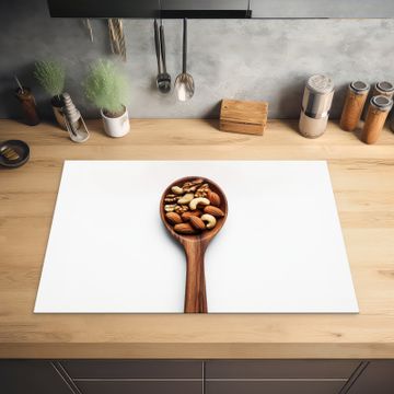 Inductie beschermer - Noten - Wit - Hout