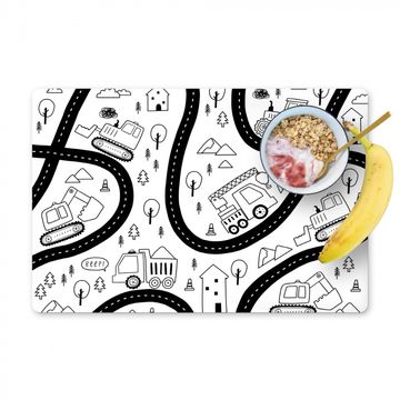 Placemat vinyl - Kinderen - Graafmachine - Tractor