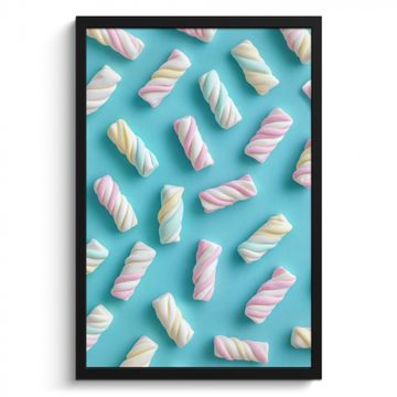 Poster met lijst - Spekjes - Pastel - Snoep - Blauw